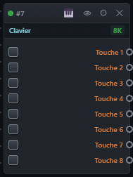 Bloc Clavier sur le canevas