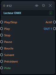 Bloc Lecteur DMX sur le canevas