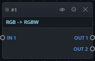 Bloc RGB -> RGBW sur le canevas