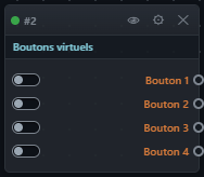 Bloc Boutons virtuels sur le canevas