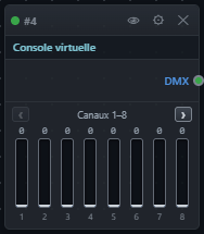 Bloc Console virtuelle sur le canevas