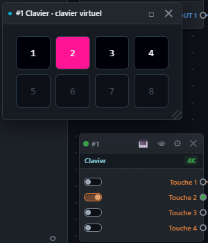 Fenêtre du clavier virtuel
